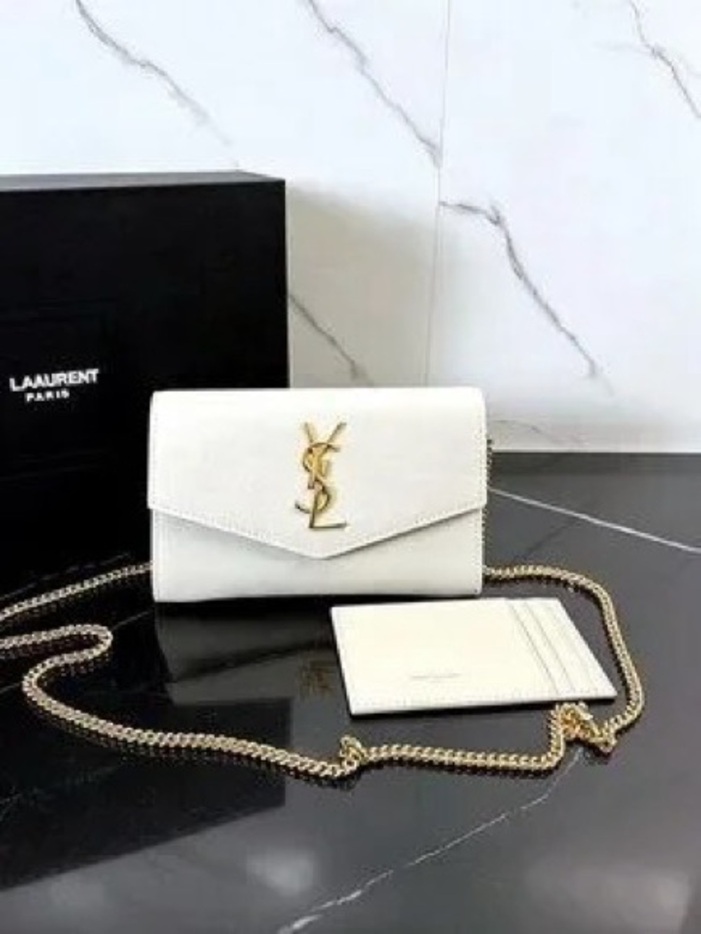Saint Laurent Envelope Chain Wallet
